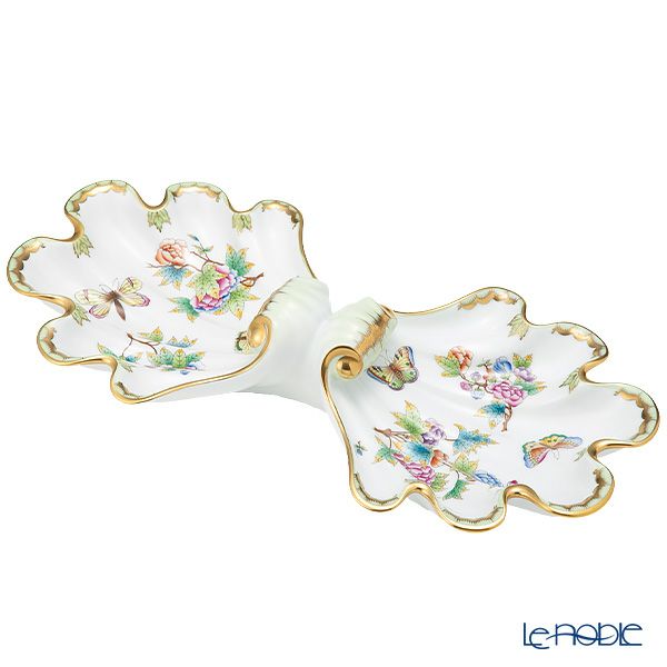 ヘレンド ヴィクトリア・ブーケ VBO ダブルシェルトレイ 45×22cm 07522-0-00