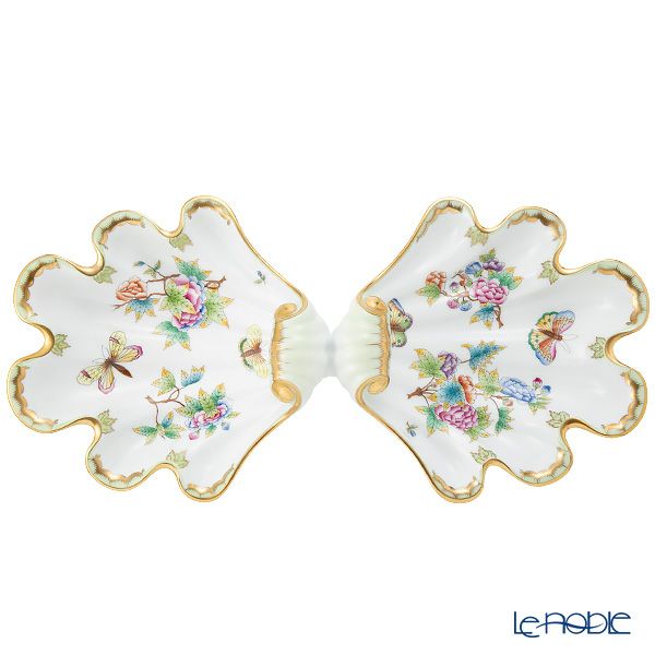 ヘレンド ヴィクトリア・ブーケ VBO ダブルシェルトレイ 45×22cm 07522-0-00