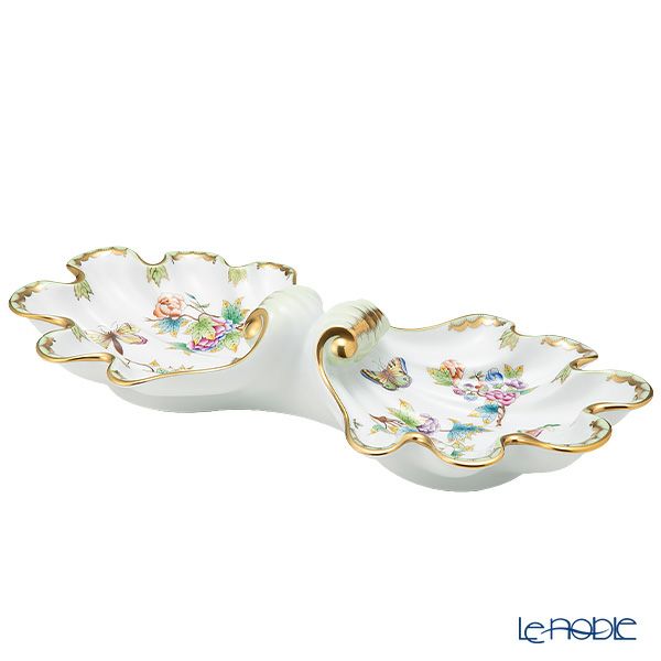 ヘレンド ヴィクトリア・ブーケ VBO ダブルシェルトレイ 45×22cm 07522-0-00