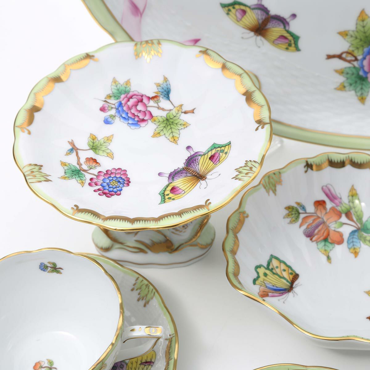 ヘレンド ヴィクトリア・ブーケ フルーツコンポート ドルフィン 07557-0-00