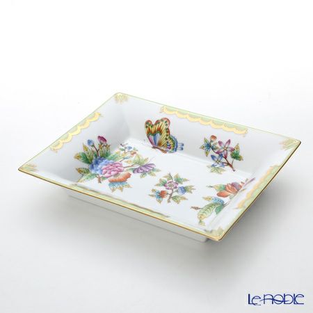 ヘレンド ヴィクトリア・ブーケ 07631-0-00 スクエアトレイ 16×19cm