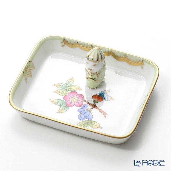 ヘレンド ヴィクトリア・ブーケ 07733-0-21 オブロングトレイ マンダリン 8cm