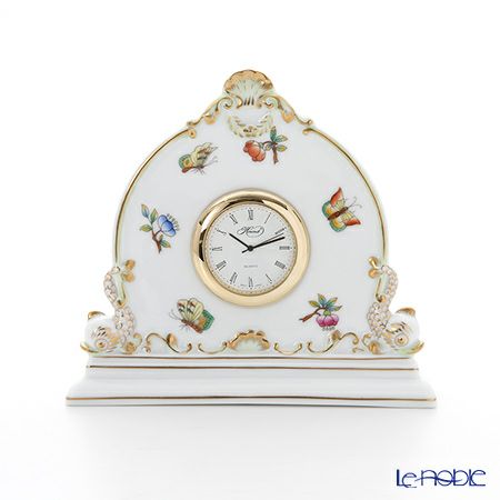 ヘレンド ヴィクトリア・ブーケ 08083-0-00 テーブルクロック 12.5cm