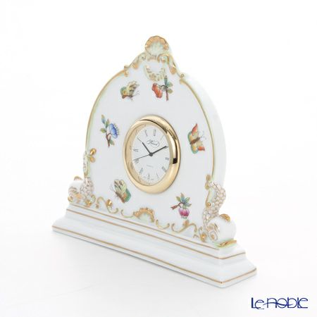 ヘレンド ヴィクトリア・ブーケ 08083-0-00 テーブルクロック 12.5cm