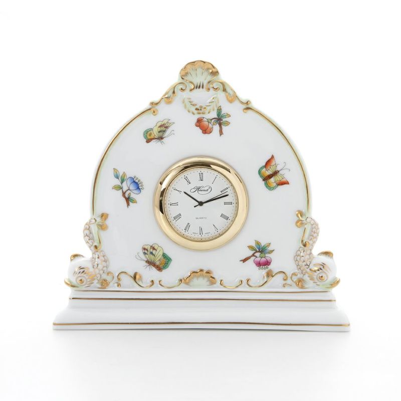 ヘレンド ヴィクトリア・ブーケ 08083-0-00 テーブルクロック 12.5cm