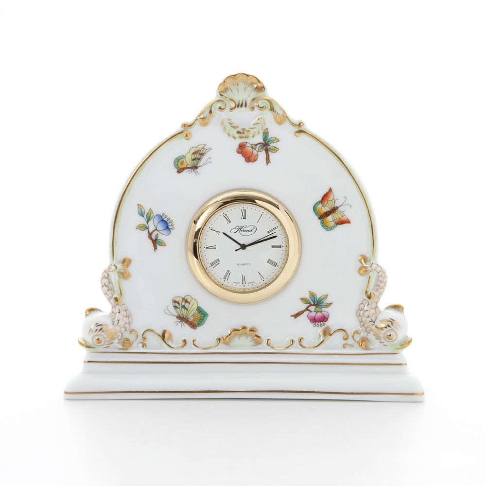 ヘレンド ヴィクトリア・ブーケ 08083-0-00 テーブルクロック 12.5cm