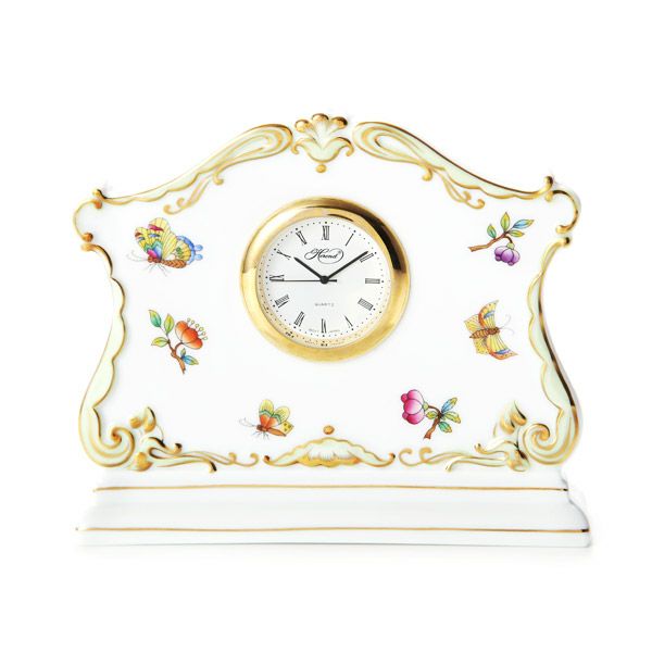 ヘレンド ヴィクトリア・ブーケ デスククロック 08084-0-00