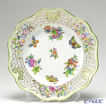 ヘレンド ヴィクトリア・ブーケ 08406-0-50 プレート（オープンワーク） 25.8cm