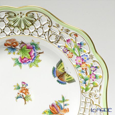 ヘレンド ヴィクトリア・ブーケ 08406-0-50 プレート（オープンワーク） 25.8cm