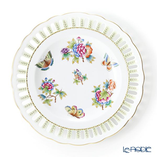 ヘレンド ヴィクトリア・ブーケ 08427-0-50 プレート（オープンワーク） 25cm