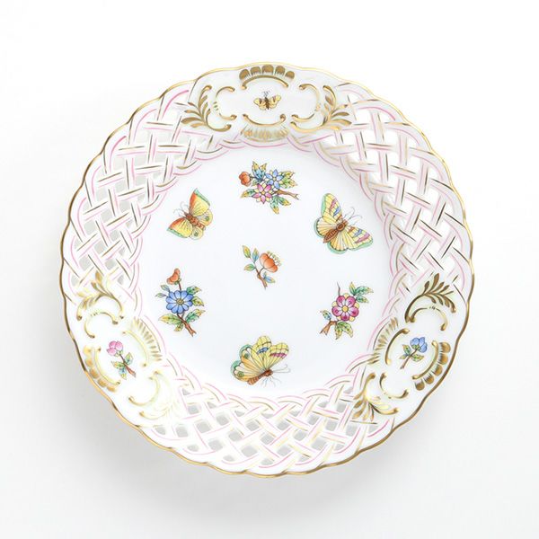 ヘレンド ヴィクトリア・ブーケ 08437-0-50 プレート（オープンワーク） 16cm