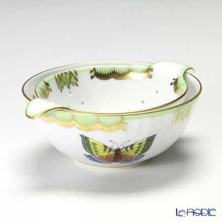 ヘレンド ヴィクトリア・ブーケ 001453／01454 ティーストレーナー／ボウル