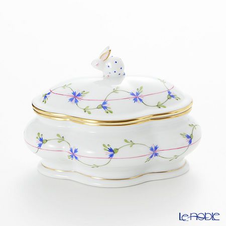 ヘレンド ブルーガーランド PBG 06058-0-25 ボンボン入れ（ラビット）