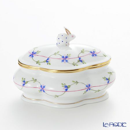 ヘレンド ブルーガーランド PBG 06058-0-25 ボンボン入れ（ラビット）