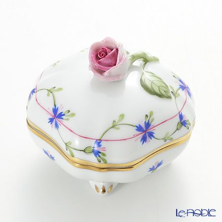 ヘレンド ブルーガーランド PBG 06179-0-09 スクエアボックス（ローズ）