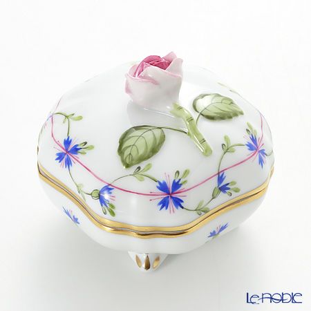 ヘレンド ブルーガーランド PBG 06179-0-09 スクエアボックス（ローズ）