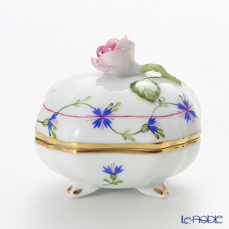 ヘレンド ブルーガーランド PBG 06179-0-09 スクエアボックス（ローズ）