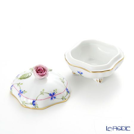 ヘレンド ブルーガーランド PBG 06179-0-09 スクエアボックス（ローズ）