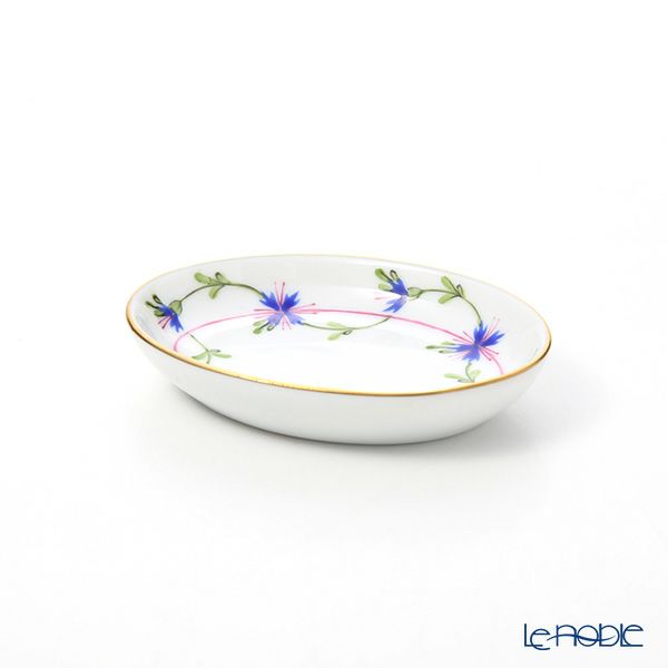 ヘレンド ブルーガーランド PBG 07782-0-00 オーバルトレイ 8cm