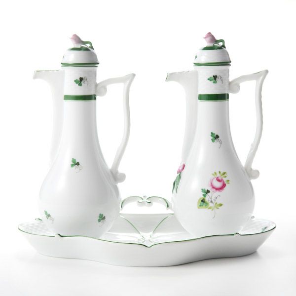 ヘレンド ウィーンのバラ ポットセット