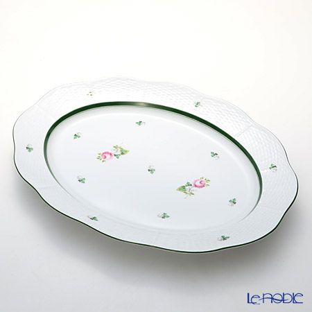 ヘレンド ウィーンのバラ 00101-0-00／101 オーバルプラター 40cm