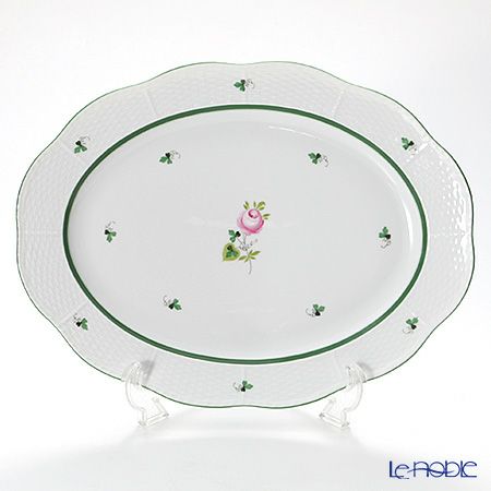 ヘレンド ウィーンのバラ 00102-0-00／102 オーバルプラター 36cm