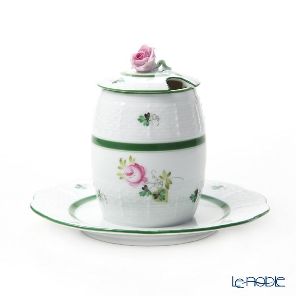 ヘレンド ウィーンのバラ 00242-7-09 マスタードポット ローズ