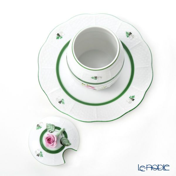 ヘレンド ウィーンのバラ 00242-7-09 マスタードポット ローズ