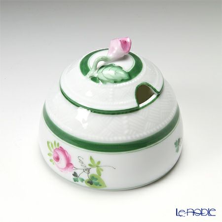 ヘレンド ウィーンのバラ 00243-7-09／243 マスタードポット（ローズ）