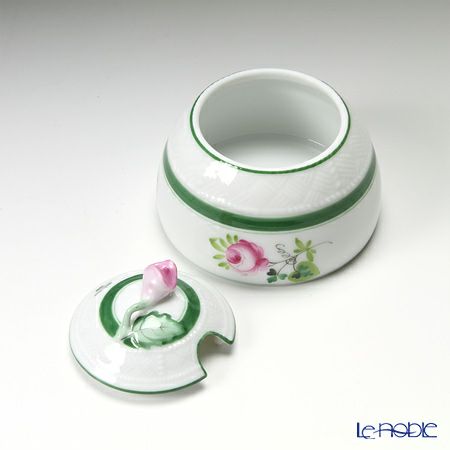 ヘレンド ウィーンのバラ 00243-7-09／243 マスタードポット（ローズ）