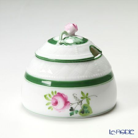 ヘレンド ウィーンのバラ 00243-7-09／243 マスタードポット（ローズ）