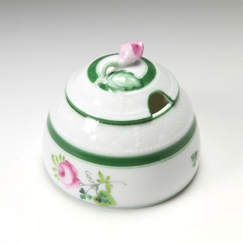 ヘレンド ウィーンのバラ 00243-7-09／243 マスタードポット（ローズ）