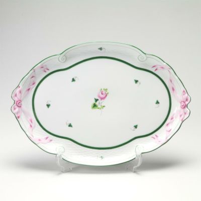 ヘレンド ウィーンのバラ 00102-0-00／102 オーバルプラター 36cm