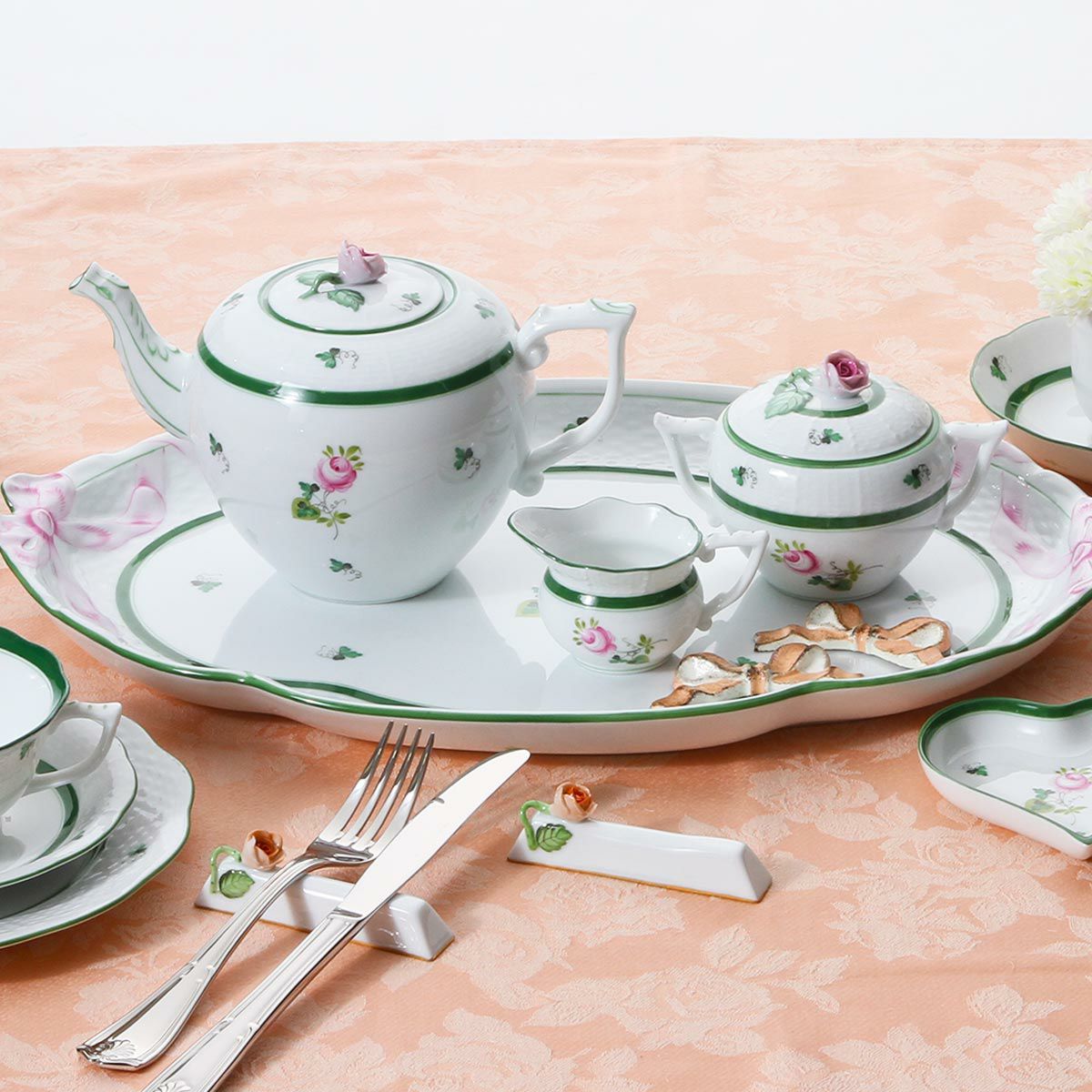 ヘレンド ウィーンのバラ 00472-0-09 シュガーポット ローズ 200ml