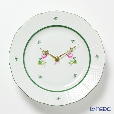 ヘレンド ウィーンのバラ 00507-0-47 ウォールクロック 23cm