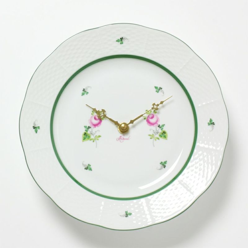 ヘレンド ウィーンのバラ 00507-0-47 ウォールクロック 23cm