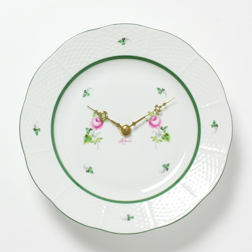 ヘレンド ウィーンのバラ 00507-0-47 ウォールクロック 23cm