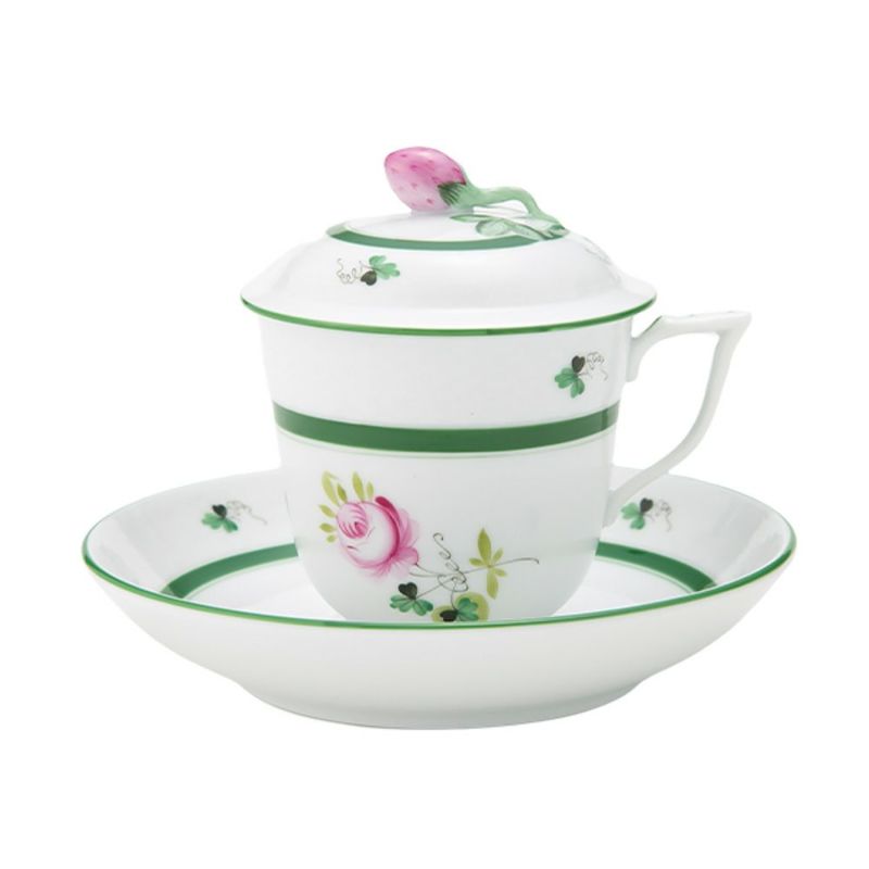 ヘレンド ウィーンのバラ 00705-0-11 ハーブティーカップ＆ソーサー ストロベリー 200ml