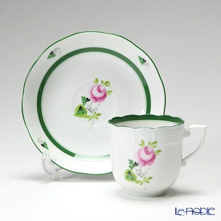 ヘレンド ウィーンのバラ 00707-0-00／707 モカカップ＆ソーサー 150ml