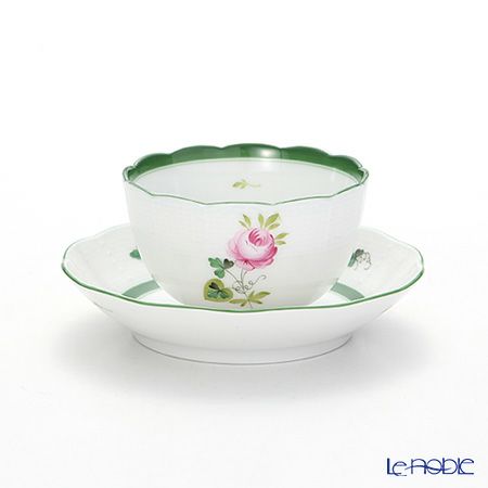 ヘレンド ウィーンのバラ 00710-0-91／711 ジャパニーズカップ＆ソーサー 130ml