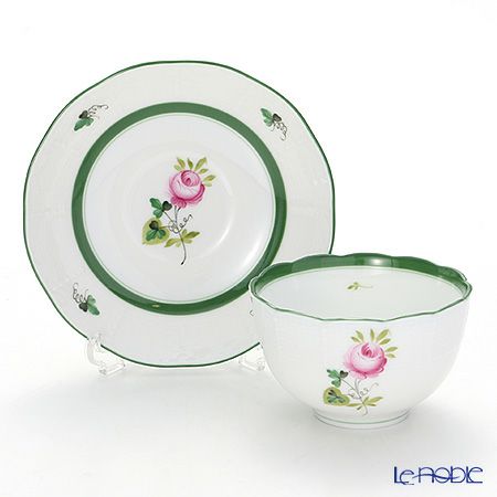 ヘレンド ウィーンのバラ 00710-0-91／711 ジャパニーズカップ＆ソーサー 130ml