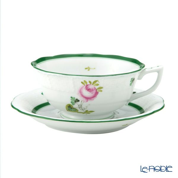ヘレンド ウィーンのバラ 00734-0-00／734 ティーカップ＆ソーサー（ロウ）