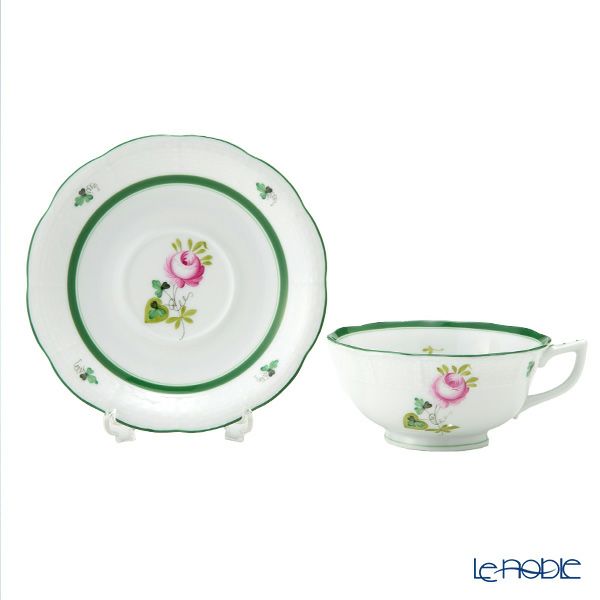 ヘレンド ウィーンのバラ 00734-0-00／734 ティーカップ＆ソーサー（ロウ）