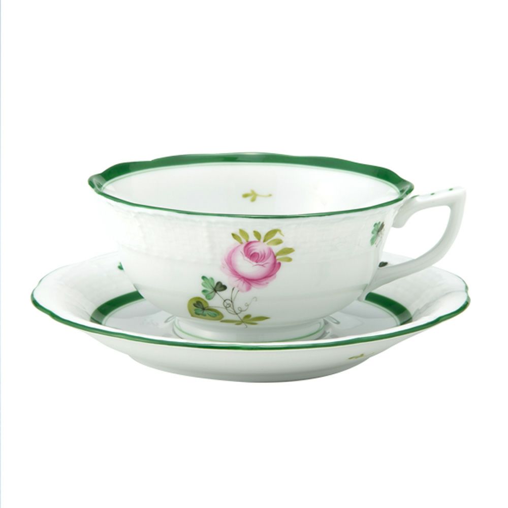 ヘレンド ウィーンのバラ 00734-0-00／734 ティーカップ＆ソーサー（ロウ）