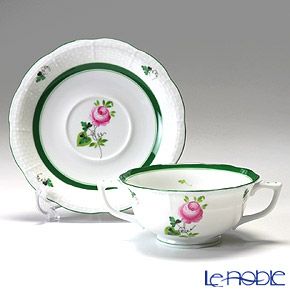 ヘレンド ウィーンのバラ 00751-0-00／751 クリームスープカップ＆ソーサー 240ml