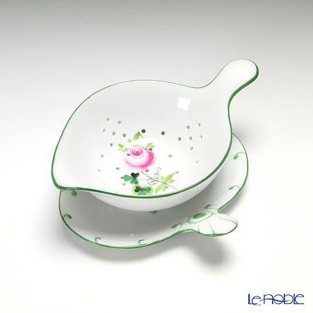 ヘレンド ウィーンのバラ 02452／02451 ティーストレーナー／トレイ