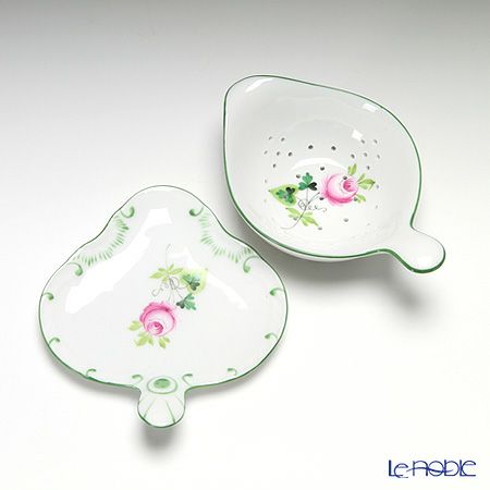 ヘレンド ウィーンのバラ 02452／02451 ティーストレーナー／トレイ