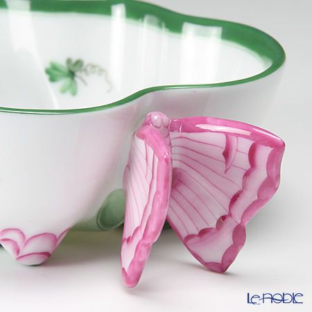 ヘレンド ウィーンのバラ 02492-0-17 オープンシュガー 10.5cm（蝶）