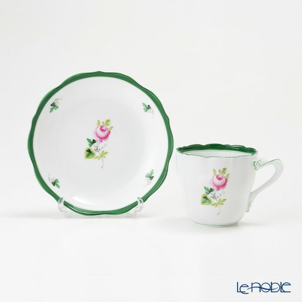 ヘレンド ウィーンのバラ VRH モカカップ＆ソーサー 04098-0-00