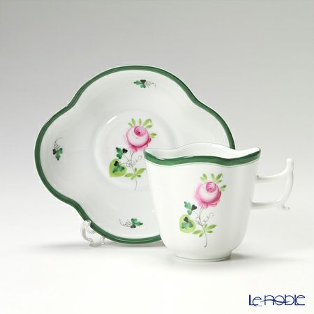 ヘレンド ウィーンのバラ 04198-0-00／4198 コーヒーカップ＆ソーサー（楕円） 100ml